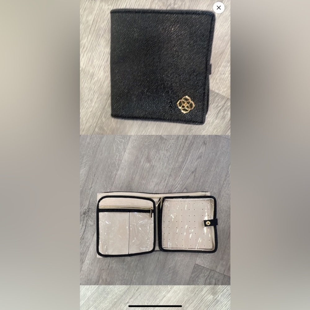 EUC BLACK KENDRA SCOTT JEWELRY CASE TRAVEL POUCH
